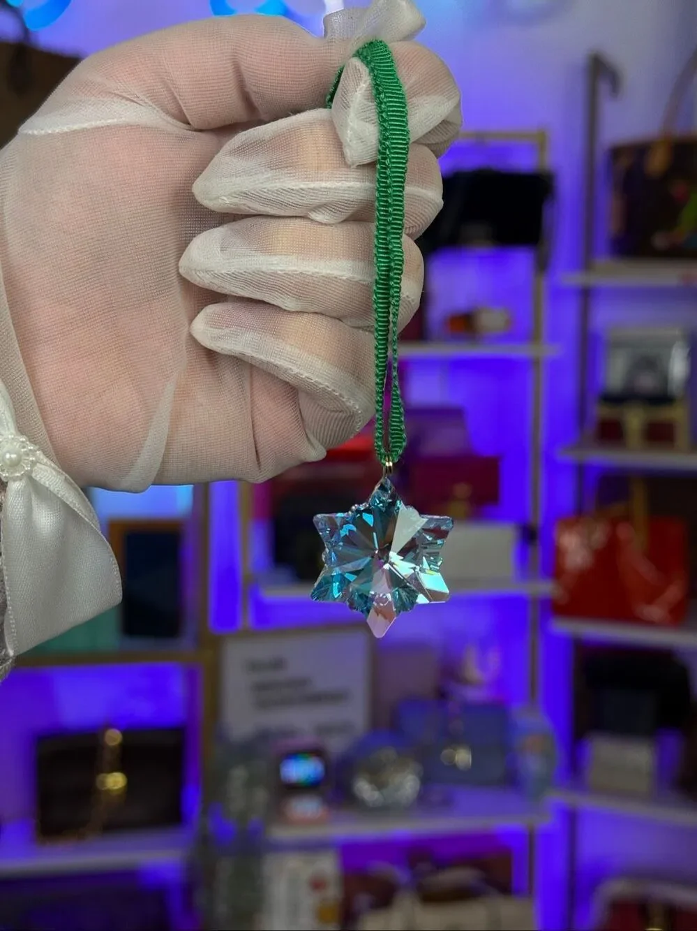 Swarovski Christmas Little Star Ornament AB Crystal New in Box Authentic